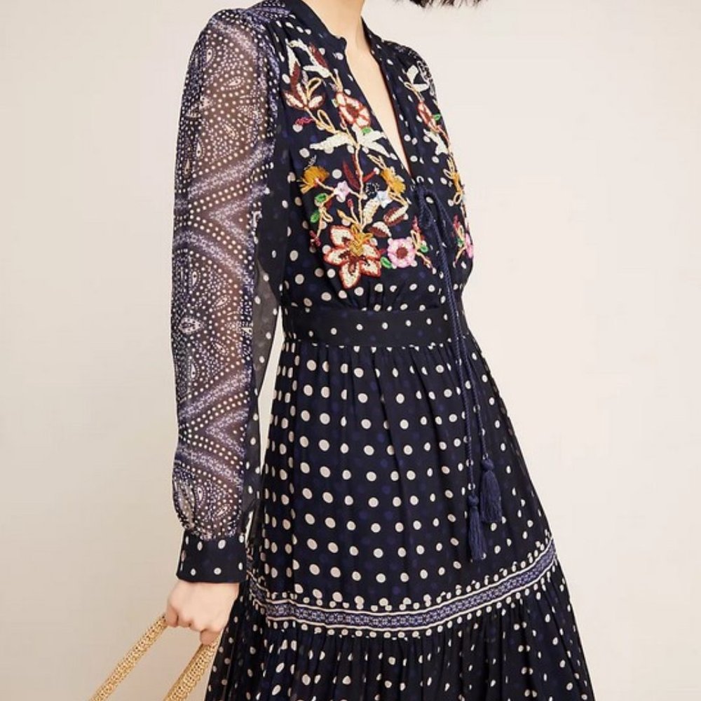 Maeve Cassidy Embroidered Midi Dress - Picture 2 of 13